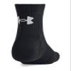 Under Armour Unisex-Adult Training Cotton Quarter Socks 3 Pack, (001) Black/Black/White, X-Large view 2