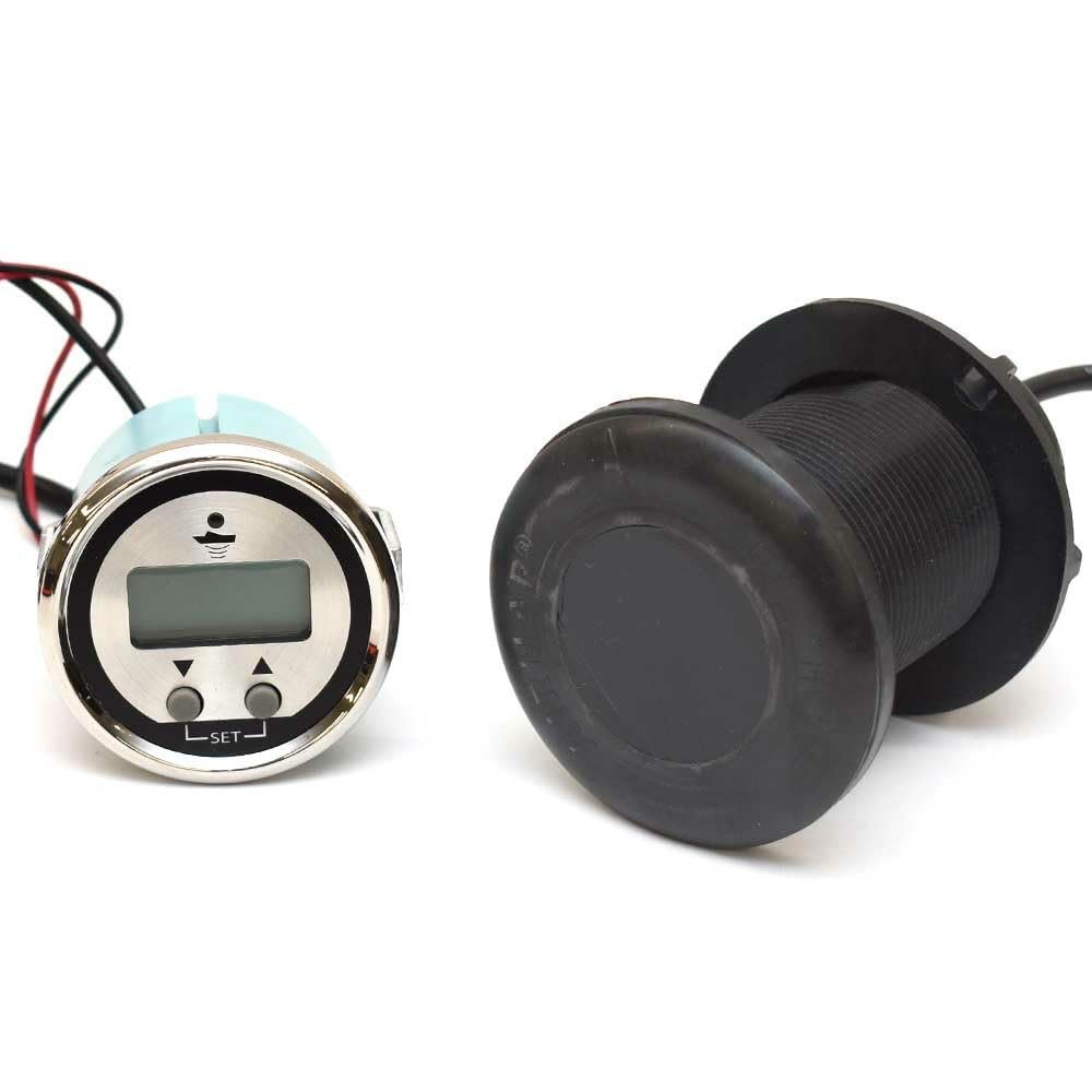 Veethree Boat Depth Finder Gauge 68921 | w/Airmar P19 Transducer 200 kHz