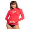 Roxy Women's Long Sleeve Compression Fit Rashguard UPF 50+ Quick Dry Recycled Swim Shirt, Hibiscus, Large view 1