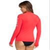 Roxy Women's Long Sleeve Compression Fit Rashguard UPF 50+ Quick Dry Recycled Swim Shirt, Hibiscus, Large view 4