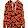 ZYXTIM Halloween Sweatshirts for Women Long Sleeve Bat Graphic Drawstring Pockes Hoodie Loose Fashion Casual Pullover Tops Blue view 2