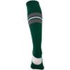Striped Baseball Socks, 1 Pair, X-Small, Forest Green, Grey, White view 2