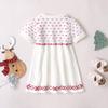 Kids Fall Dress Toddler Kids Baby Girls Christmas Knit Sweater Princess Party Dress Xmas Outfits Formal Long Sleeve Dress (White, 6-12 Months) view 4