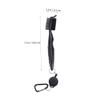 Sosoport 3pcs 2 2-Sided Pp Club Groove Cleaner for Golf Nylon Bristles Retractable -line Stainless Steel Carabiner Ergonomic Handle Lightweight Tool view 2
