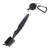 Sosoport 3pcs 2 2-Sided Pp Club Groove Cleaner for Golf Nylon Bristles Retractable -line Stainless Steel Carabiner Ergonomic Handle Lightweight Tool view 4
