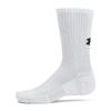 Under Armour Unisex-Adult Training Cotton Crew Socks 6 Pack, (100) White/White/Black, X-Large view 2
