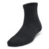 Under Armour Unisex-Child Youth Training Cotton Quarter Socks 3 Pack, (001) Black/Black/White, Small view 1