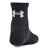 Under Armour Unisex-Child Youth Training Cotton Quarter Socks 3 Pack, (001) Black/Black/White, Small view 2