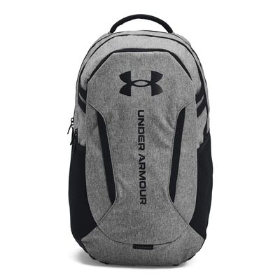 Under Armour Unisex-Adult Hustle 6.0 Backpack, (026) Castlerock Full Heather/Black/Black, One Size Fits Most