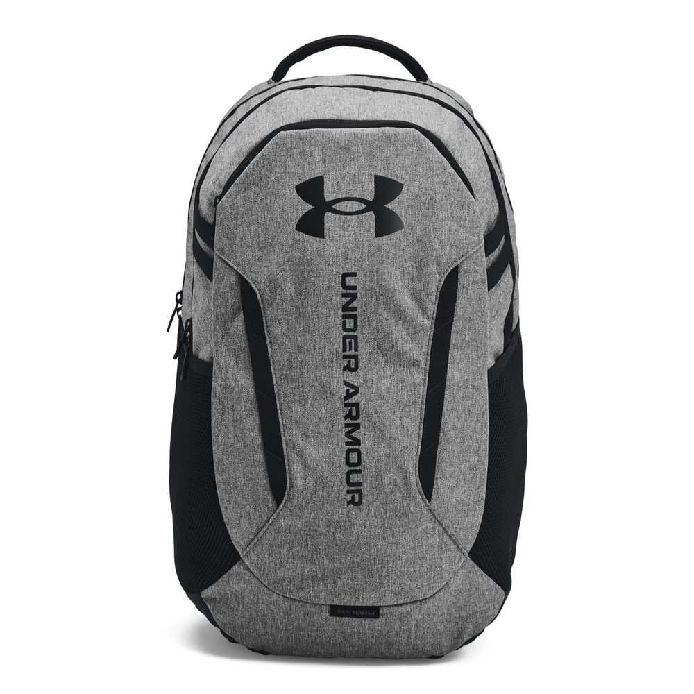 Under Armour Unisex-Adult Hustle 6.0 Backpack, (026) Castlerock Full Heather/Black/Black, One Size Fits Most
