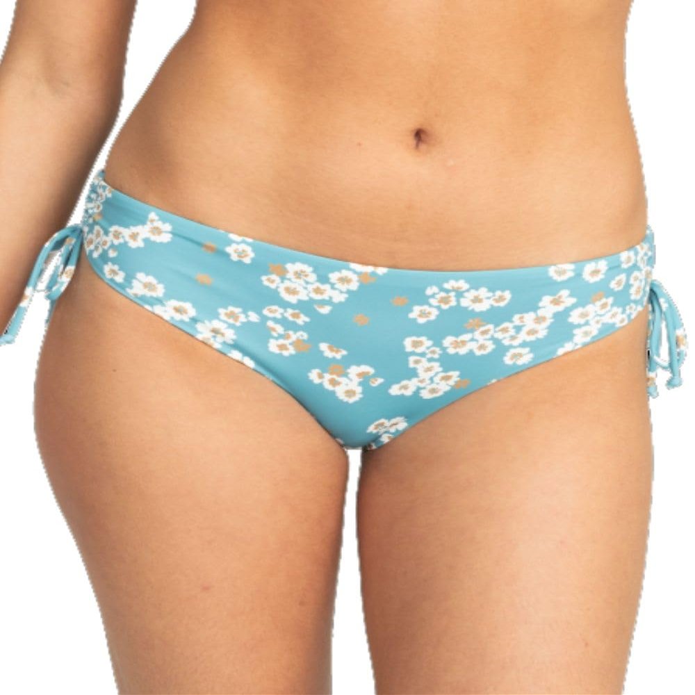 Roxy Women's Beach Hipster Bikini Bottoms  Low Rise, Stretch Swimwear, UPF Sun Protection, Eco-Friendly Fabric, Perfect for Surfing, Swimming, and Beach Days, Maui Blue Margarita 242, X-Small