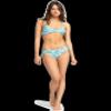 Roxy Women's Beach Hipster Bikini Bottoms  Low Rise, Stretch Swimwear, UPF Sun Protection, Eco-Friendly Fabric, Perfect for Surfing, Swimming, and Beach Days, Maui Blue Margarita 242, X-Small view 4