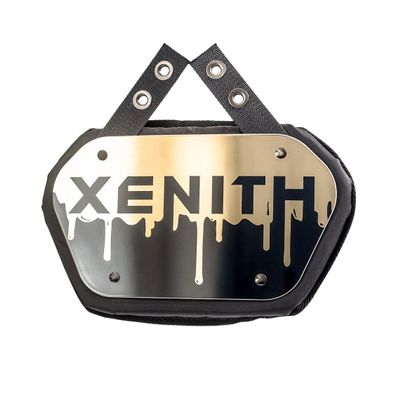 Xenith Elite Football Back Plate- Lower Backplate for Shoulder Pads- Durable Adjustable Straps and High Impact Padding- Gold Drip Elite- Universal