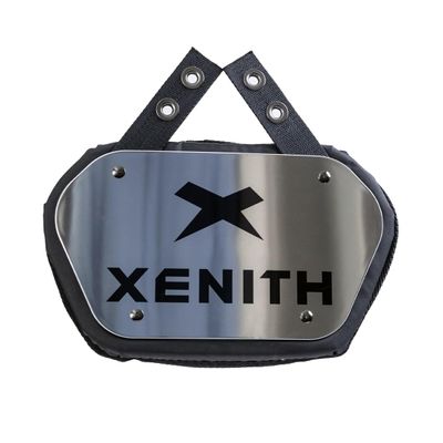 Xenith Elite Football Back Plate- Lower Backplate for Shoulder Pads- Durable Adjustable Straps and High Impact Padding- Elite Chrome - Universal