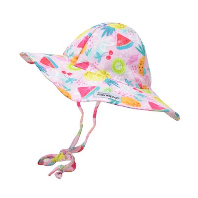 Flap Happy Baby and Children's Floppy Hat UPF 50+, Highest Certified UV Sun Protection, Fruit Fiesta, Medium