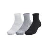 Under Armour Unisex-Adult Training Cotton Quarter Socks 3 Pack, (035) Steel/White/Black, Medium view 1