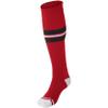 Striped Baseball Socks, 1 Pair, Medium, Scarlet, Black, White view 1