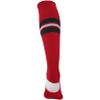 Striped Baseball Socks, 1 Pair, Medium, Scarlet, Black, White view 2