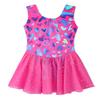 EQSJIU Girls Ballet Leotard With Skirt Red Heart Girls Dance Leotards Gymnastics Outfit 3t 4t 3-4t view 1