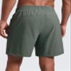 CRZ YOGA Mens 2 in 1 Running Shorts 7" - Lined Workout Quick Dry Lightweight for Sports Athletic with Pockets Grey Sage Small view 2