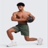 CRZ YOGA Mens 2 in 1 Running Shorts 7" - Lined Workout Quick Dry Lightweight for Sports Athletic with Pockets Grey Sage Small view 3