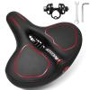 BUCKLOS Wide Bike Seat for Men Women Ebike Seats Comfort Extra Large Comfortable Bicycle Seats Saddle for Ebike/Crusier/Exercise/Peloton Bike view 1