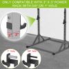 SELEWARE Steel J Hooks for Power Cage Squat Rack Attachment for 3" x 3" Square Tube with 1" or 5/8" Hole Rack, Barbell J-Hook Holder for Power Rack, J Cups Set of 2 view 2