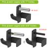 SELEWARE Steel J Hooks for Power Cage Squat Rack Attachment for 3" x 3" Square Tube with 1" or 5/8" Hole Rack, Barbell J-Hook Holder for Power Rack, J Cups Set of 2 view 3