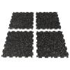 1in Thick 10.76 Sq Ft Rubber Top High Density Exercise Gym Mats Non-slip 4 Pcs, Interlocking Puzzle Floor Tiles for Home Gym Heavy Workout Equipment Flooring - 19.68 x 19.68in Tile, Black & White view 1