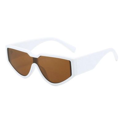 helena Luxury Punk Pilot Sunglasses Men Women Trends Y2k Sports Sun Glasses Unisex Gradient 2000'S Shades Eyewear (white tea)