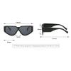 helena Luxury Punk Pilot Sunglasses Men Women Trends Y2k Sports Sun Glasses Unisex Gradient 2000'S Shades Eyewear (white tea) view 3
