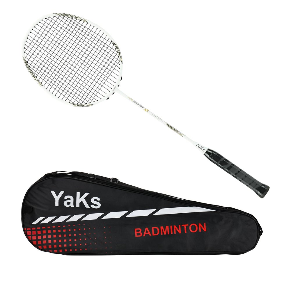 YAKS 3U Professional Carbon Fiber Badminton Racket - Durable & Lightweight