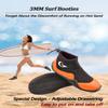 Neoprene Dive Boots, Scuba Diving Surf Wetsuit Booties for Men Women 3MM, Water Fin Shoes Sailing Boots with Anti-Slip Premium Rubber Sole for Water Sports Snorkeling (Orange, Mens 5 / Womens 6) view 2