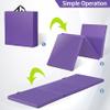 BBBuy 6' x 2' Portable Folding Lightweight Exercise Gym Fitness Yoga Mat Extra Thick Foam Gymnastics Mat Tumbling Mat Workouts w/Carrying Handle for Home Gyms Indoor Outdoor, Purple view 2