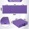 BBBuy 6' x 2' Portable Folding Lightweight Exercise Gym Fitness Yoga Mat Extra Thick Foam Gymnastics Mat Tumbling Mat Workouts w/Carrying Handle for Home Gyms Indoor Outdoor, Purple view 4