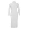 Vifucz Sweater and Skirt Set Women Casual Solid Knitting Slimming Hip Wrap Long Sleeve Turtleneck Sweaters Skirt 2 Pieces Outfit Sets White XXL view 2