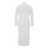 Vifucz Sweater and Skirt Set Women Casual Solid Knitting Slimming Hip Wrap Long Sleeve Turtleneck Sweaters Skirt 2 Pieces Outfit Sets White XXL view 3