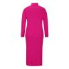 Vifucz 2 Piece Sweater Sets for Women Women Casual Solid Knitting Slimming Hip Wrap Sleeve Turtleneck Sweaters Skirt Suit Hot Pink M view 2