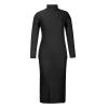 Vifucz Sweater and Skirt Set Women Casual Solid Knitting Slimming Hip Wrap Long Sleeve Turtleneck Sweaters Skirt 2 Pieces Outfit Sets Black M view 2