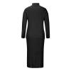Vifucz Sweater and Skirt Set Women Casual Solid Knitting Slimming Hip Wrap Long Sleeve Turtleneck Sweaters Skirt 2 Pieces Outfit Sets Black M view 3