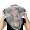 AGGAFA Mosquito Head Net Hat, Providing a Physical Barrier to Help Keep Mosquitoes and Bugs Away from Your Face When Gardening, Farming, Fishing, and Camping (Light Grey Hat) view 1