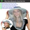 AGGAFA Mosquito Head Net Hat, Providing a Physical Barrier to Help Keep Mosquitoes and Bugs Away from Your Face When Gardening, Farming, Fishing, and Camping (Light Grey Hat) view 2