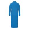 Vifucz Sweater Skirt Set Women Casual Solid Knitting Slimming Hip Wrap Long Sleeve Turtleneck Sweaters Skirt 2 Pieces Outfit Sets Blue M view 3