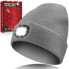 Biuonk Unisex LED Beanie Hat with Light, Christmas Stocking Stuffers Gifts for Men, White Elephant Gifts for Adults Men Husband view 1