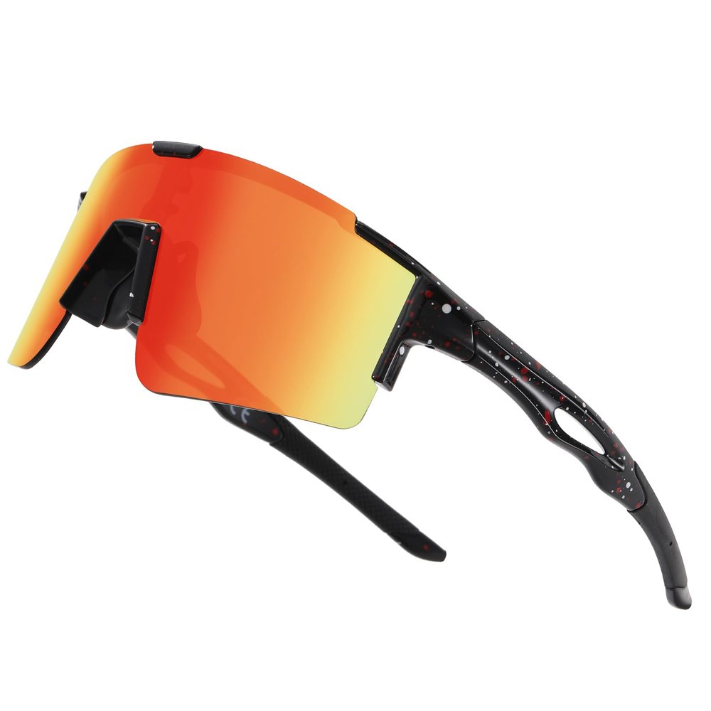 DUCO Sports Sunglasses for Men Cycling Sunglasses Youth Baseball Sun glasses Lightweight TR90 Frame Goggles DC0032