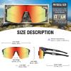 DUCO Sports Sunglasses for Men Cycling Sunglasses Youth Baseball Sun glasses Lightweight TR90 Frame Goggles DC0032 view 3