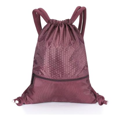 GAENMESH Drawstring Backpack Bag for Sports Lightweight Foldable Gym Bag with Sturdy Draw Cord Shoulder Strap Hiking Travel Camping