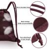 GAENMESH Drawstring Backpack Bag for Sports Lightweight Foldable Gym Bag with Sturdy Draw Cord Shoulder Strap Hiking Travel Camping view 3