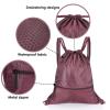 GAENMESH Drawstring Backpack Bag for Sports Lightweight Foldable Gym Bag with Sturdy Draw Cord Shoulder Strap Hiking Travel Camping view 4