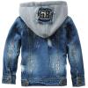 Banibear Kids Boys Hooded Denim Jacket Coat Children Distressed Jeans Jacket Outerwear, Blue, 4T(Tag110) view 2
